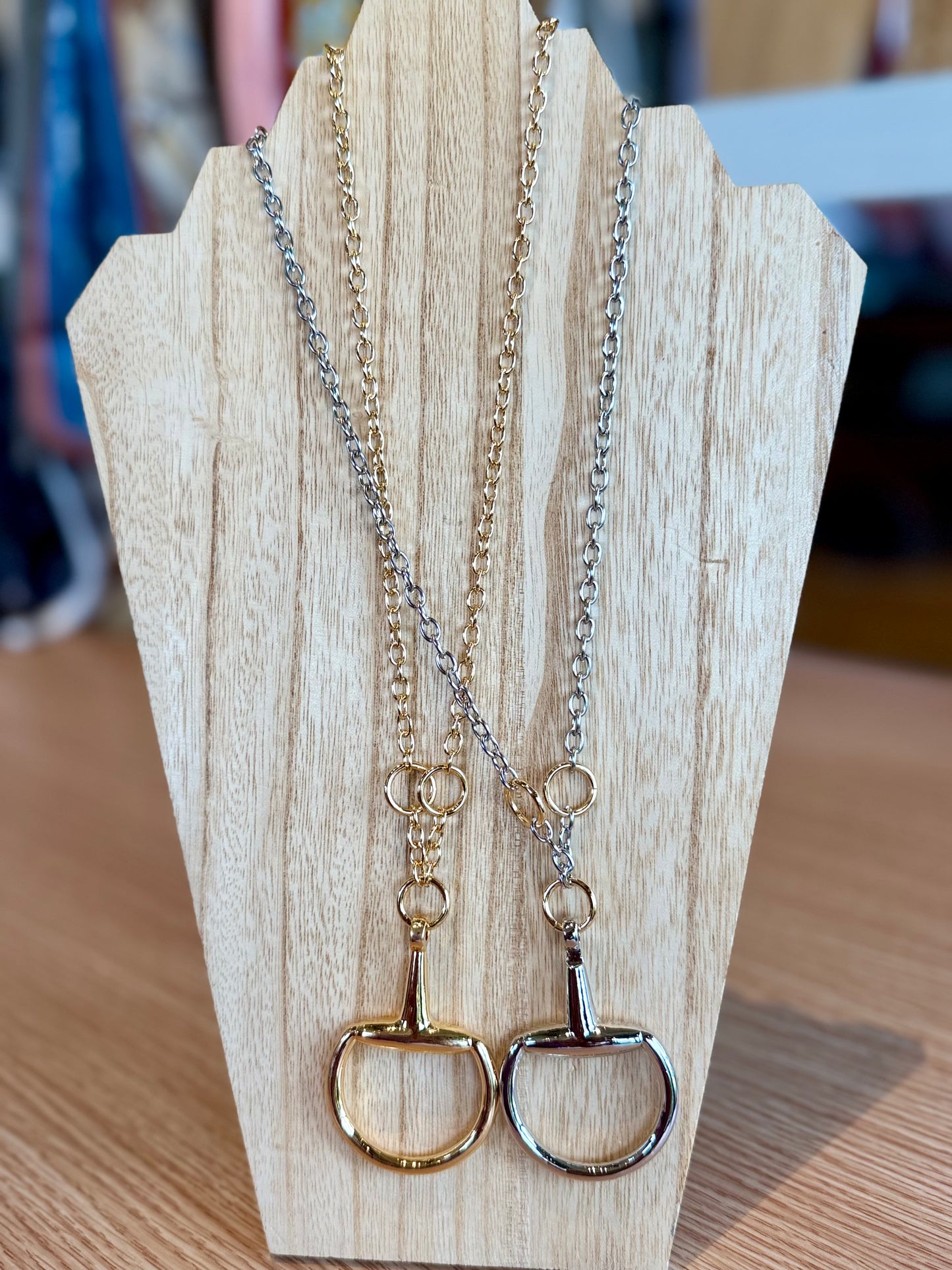 Lg Bridle Bit pendant necklace