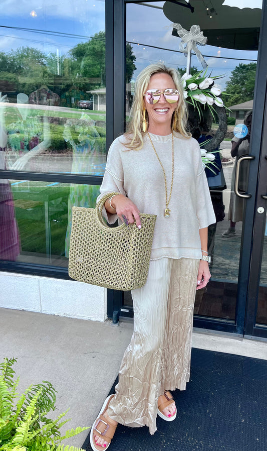 Pleated Palazzo Pant