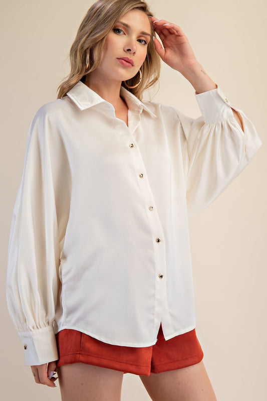 Voluminous Sleeve Blouse