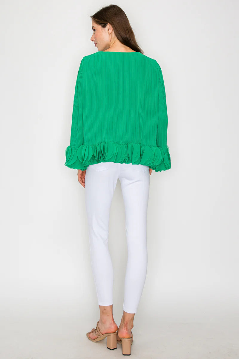Woven Pleated Top
