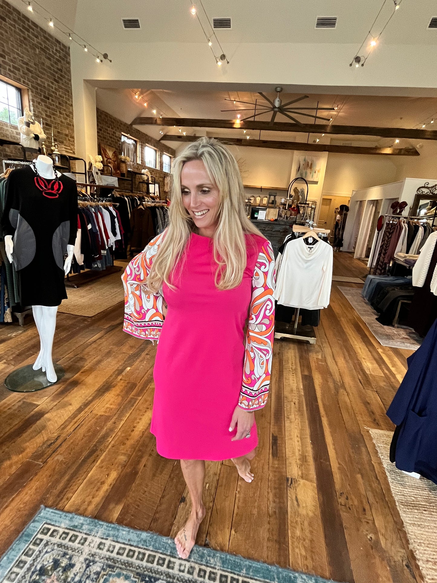 Print Bell Sleeve Dress