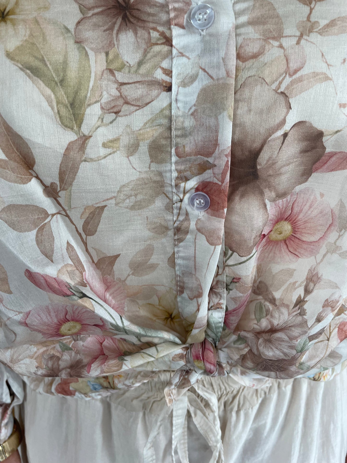 Sheer Floral Blouse