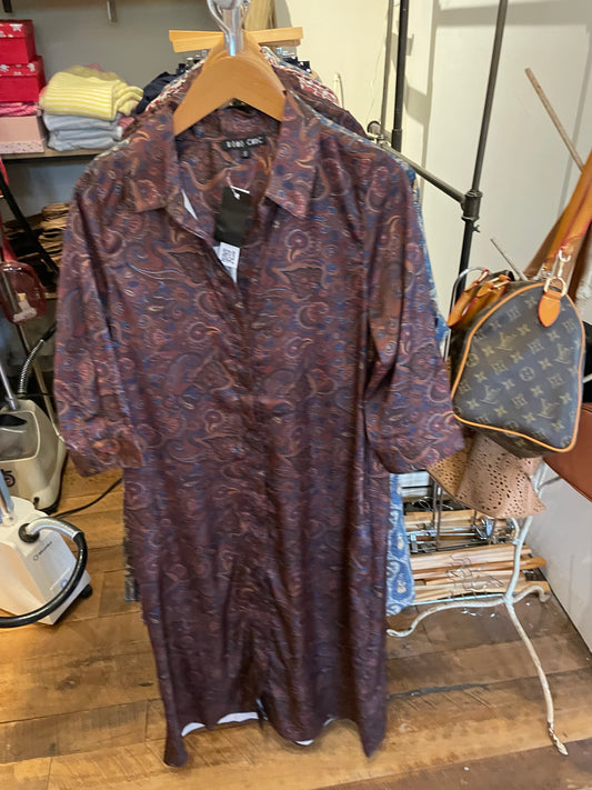 Chocolate blue paisley