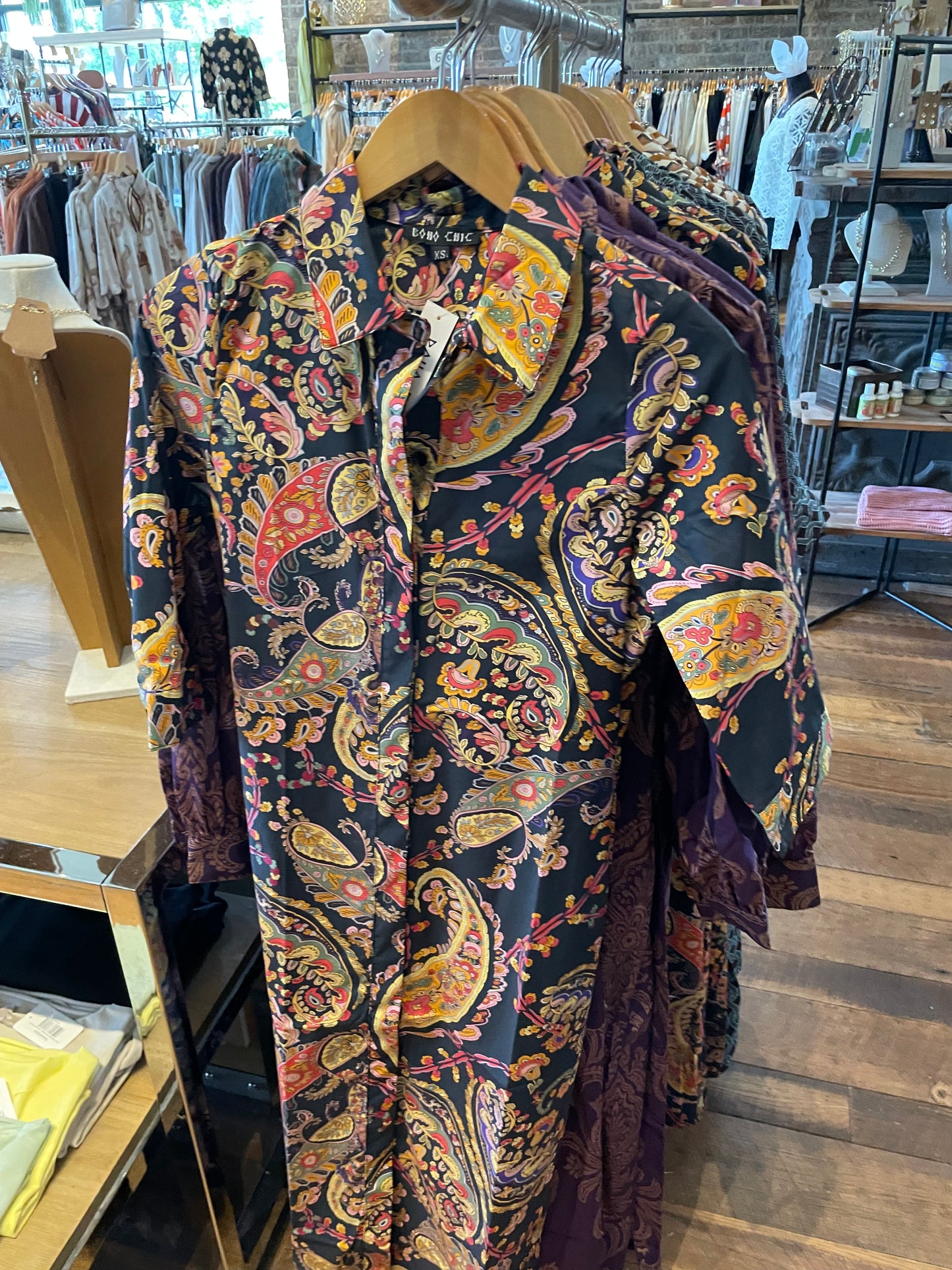 Gold paisley maxi dress