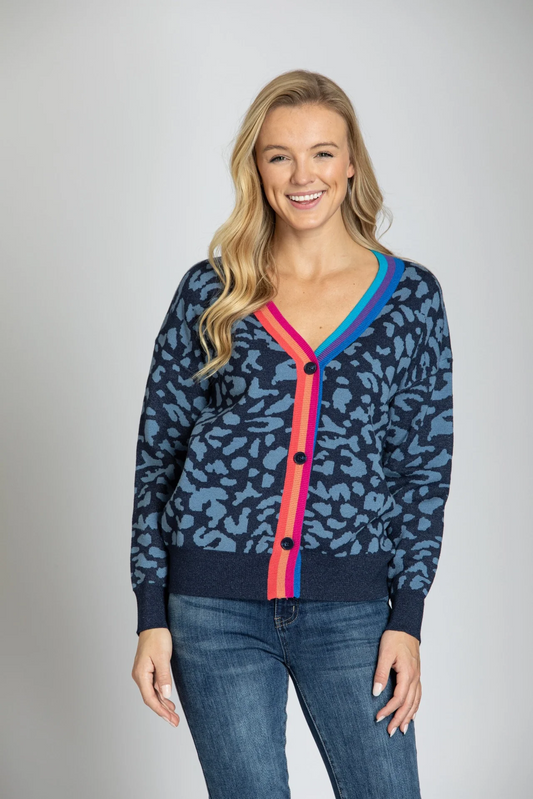 Indigo Leopard Top