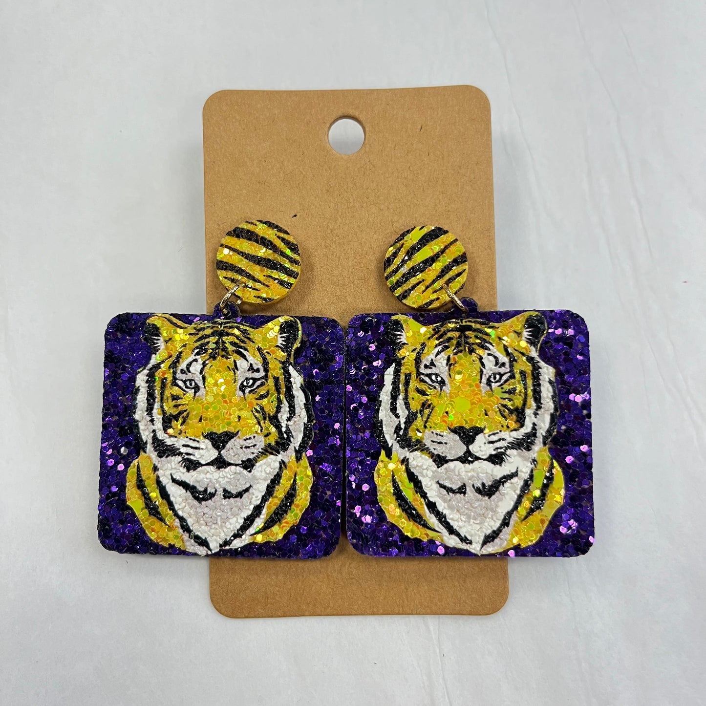 Square Tiger Earring
