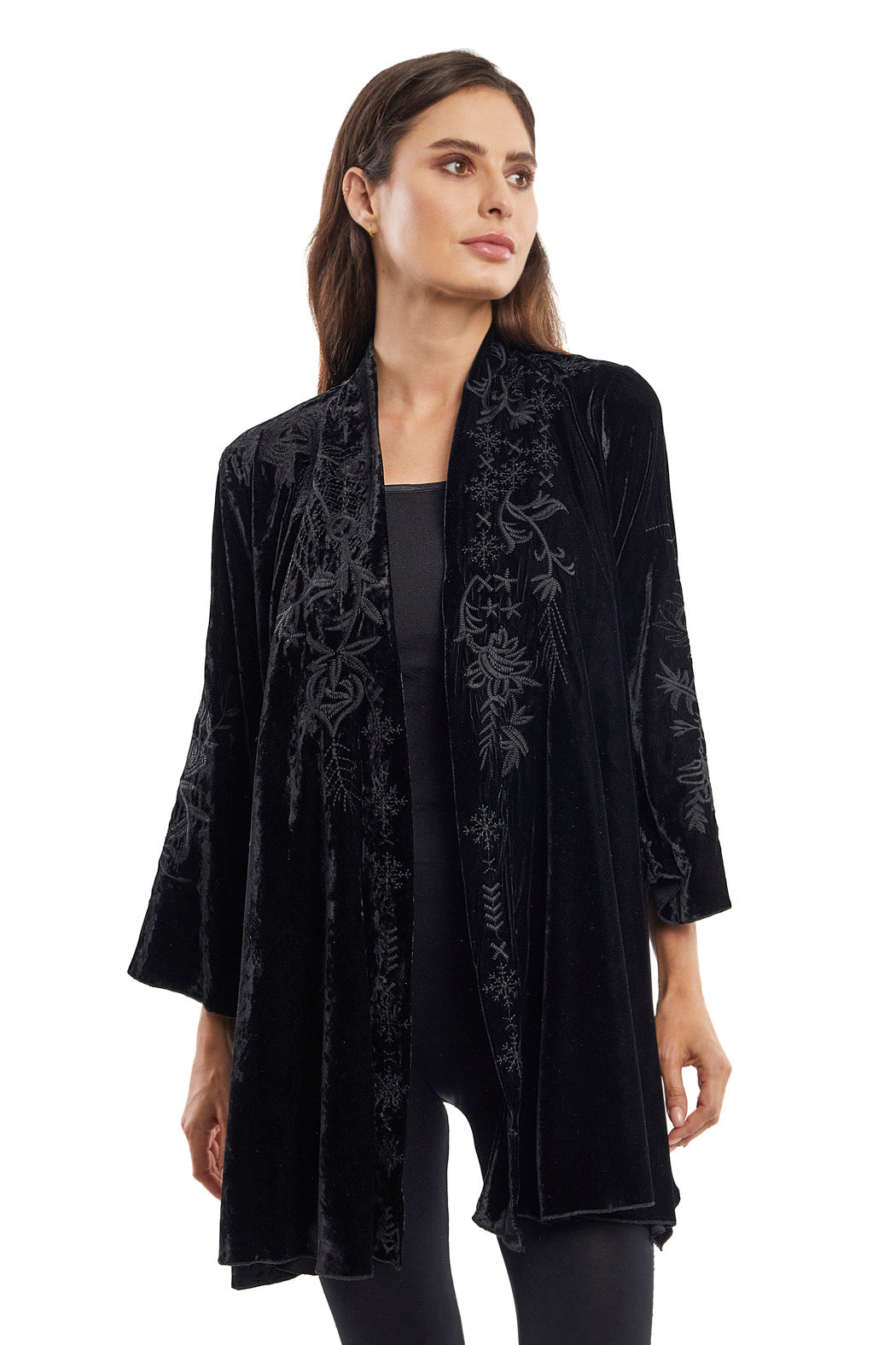 Velvet Embrd Cardi