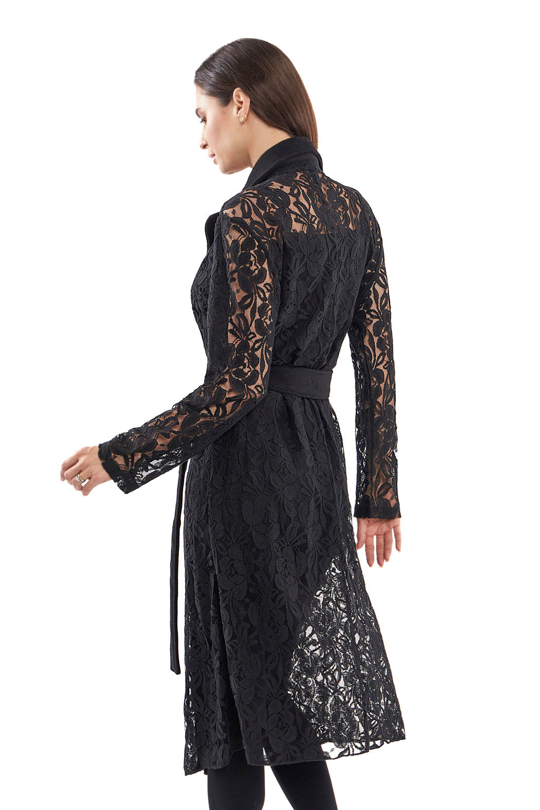 Belted Lace Coat