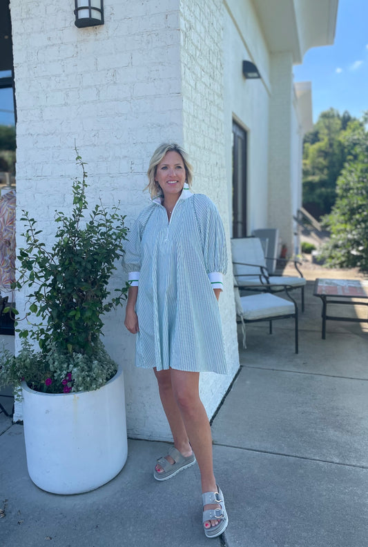 Mock Neck Mini Dress