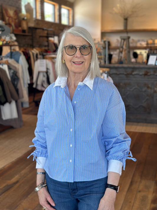 Rhinestone Stripe Crop