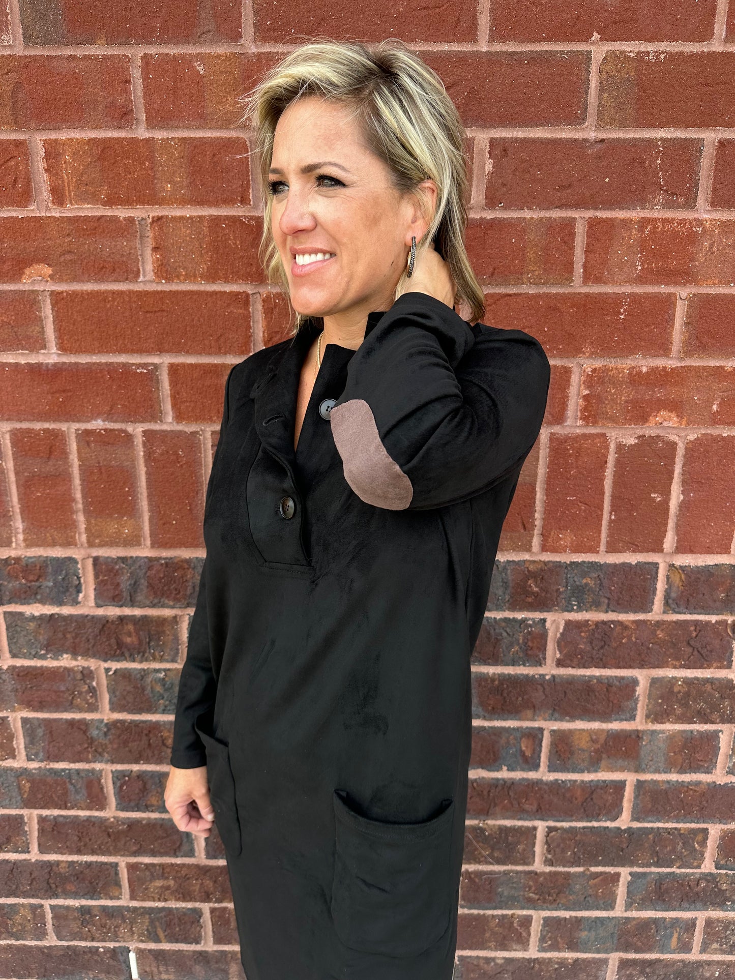 Aria Suede Pocket Dress