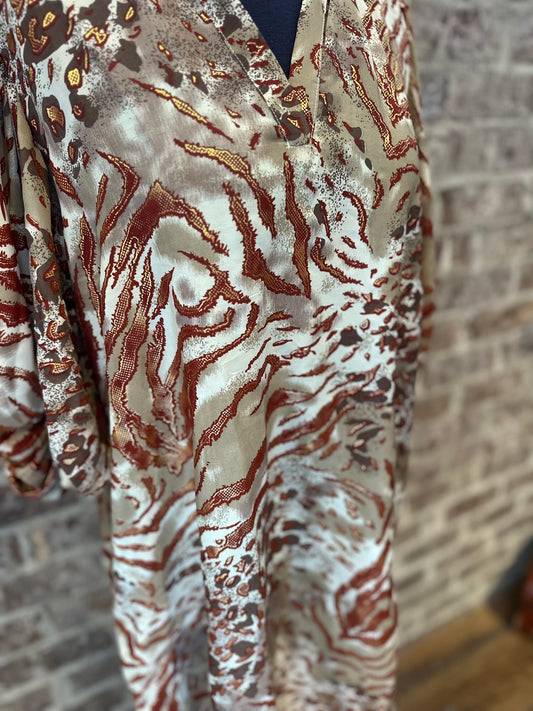 Zebra bubble slv dress