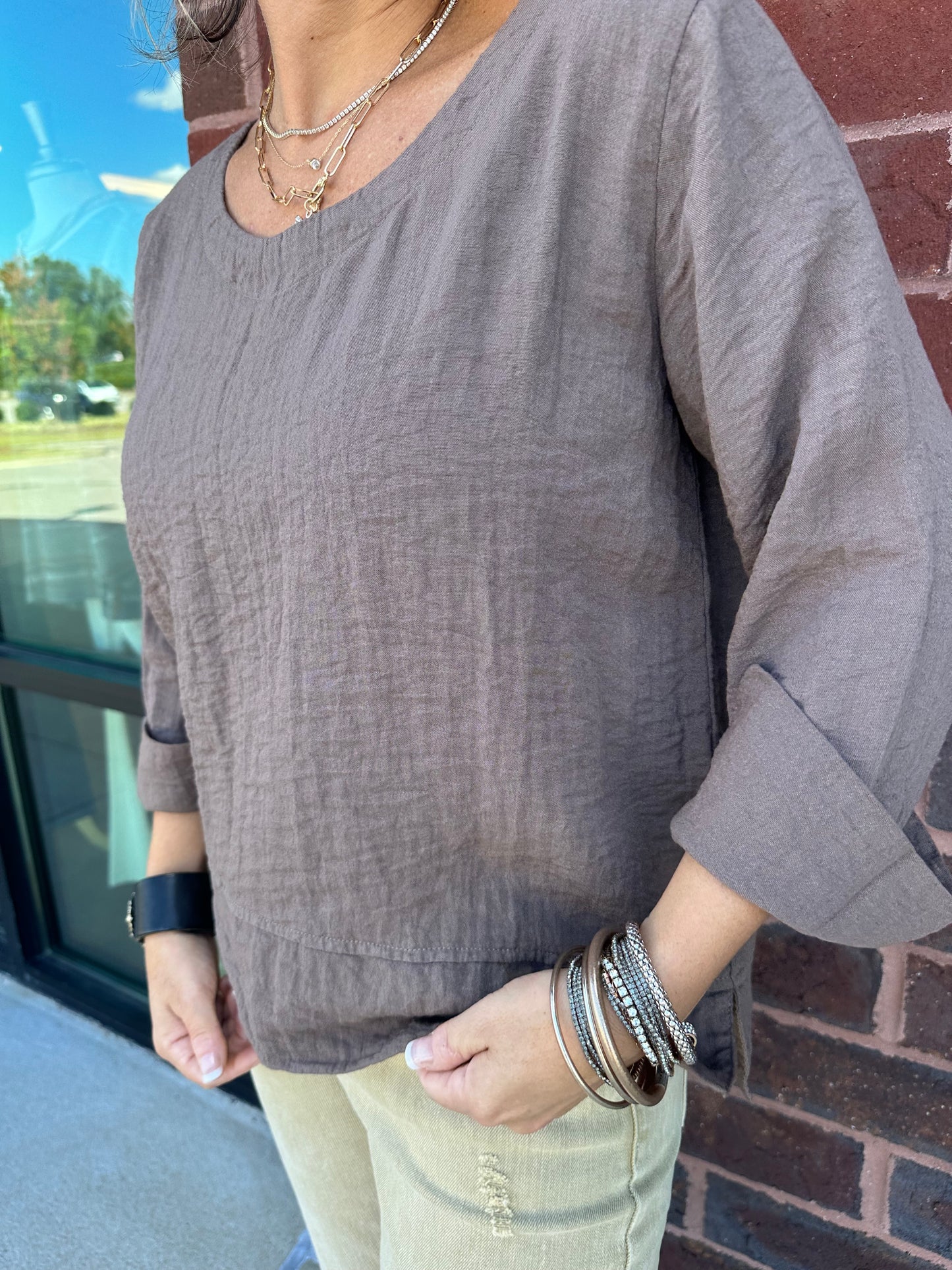V-Neck Vent Top