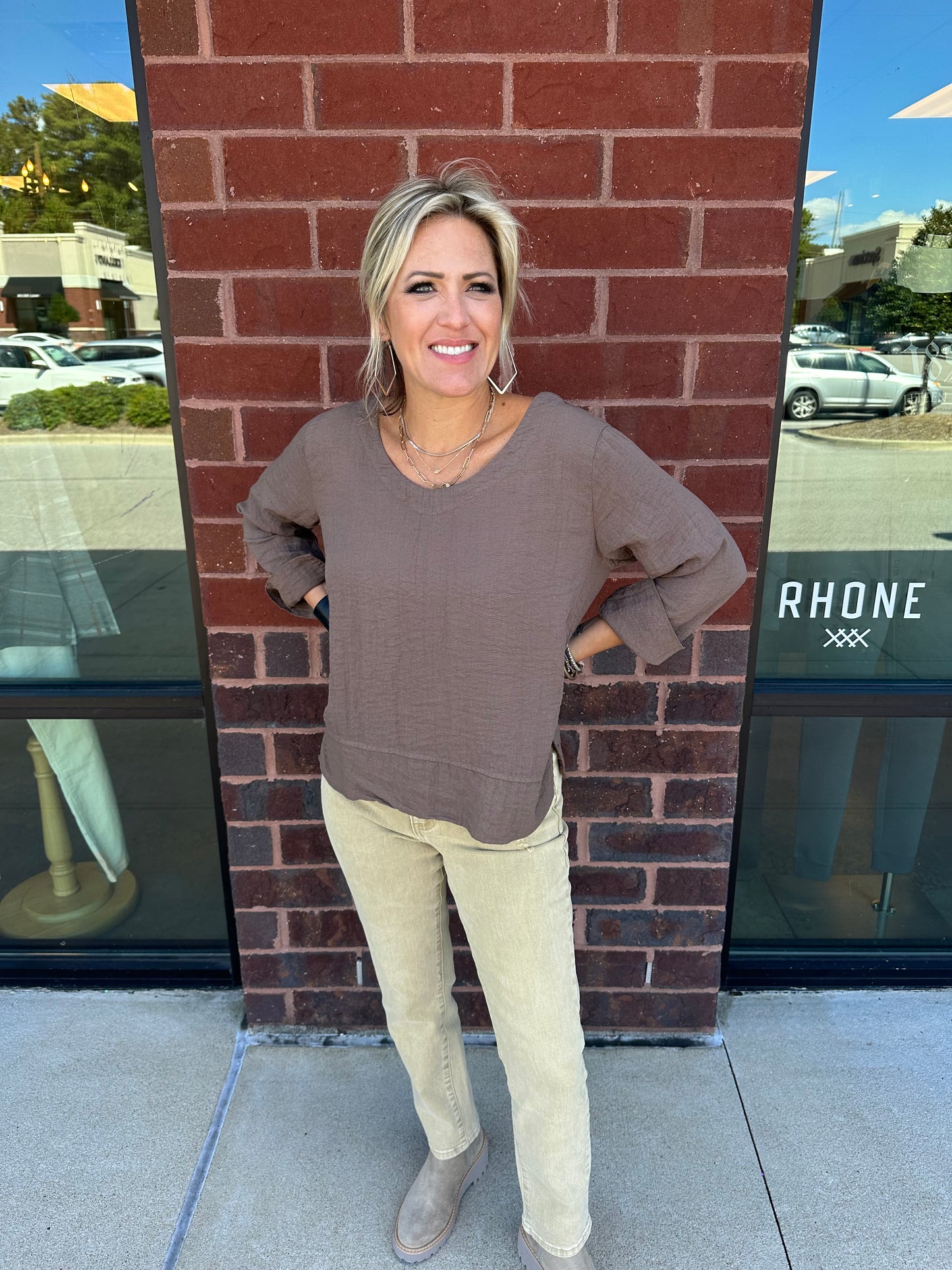 V-Neck Vent Top