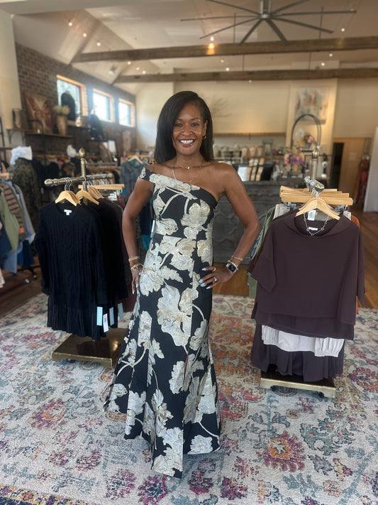 Off Shoulder Asymm Dress