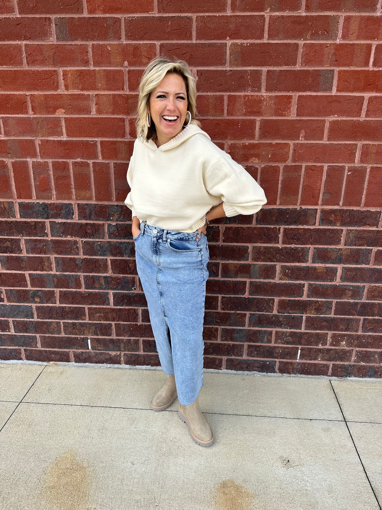 Denim Maxi Skirt