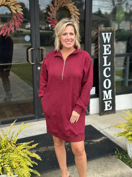 L/S Texture Knit Dress