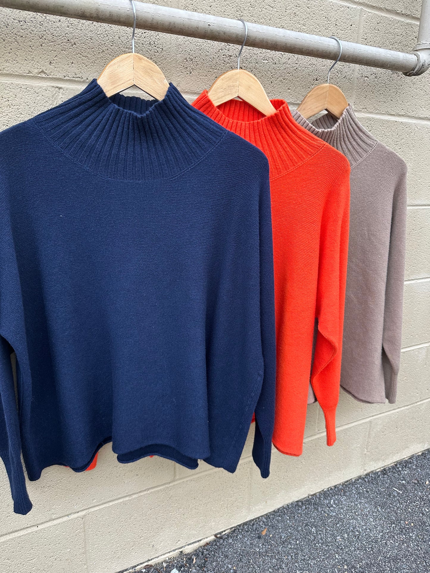 Ribbed Neck Sweater