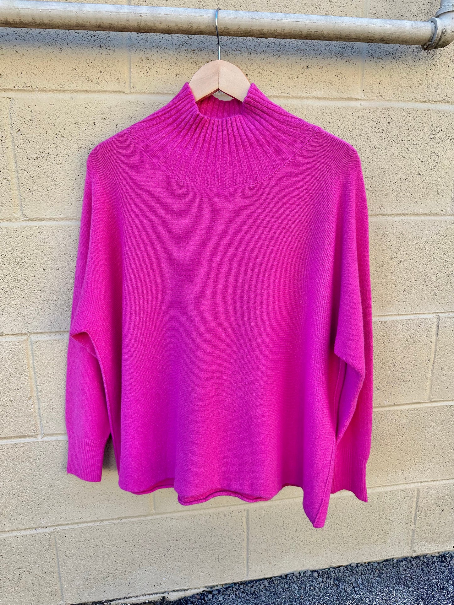 Ribbed Neck Sweater