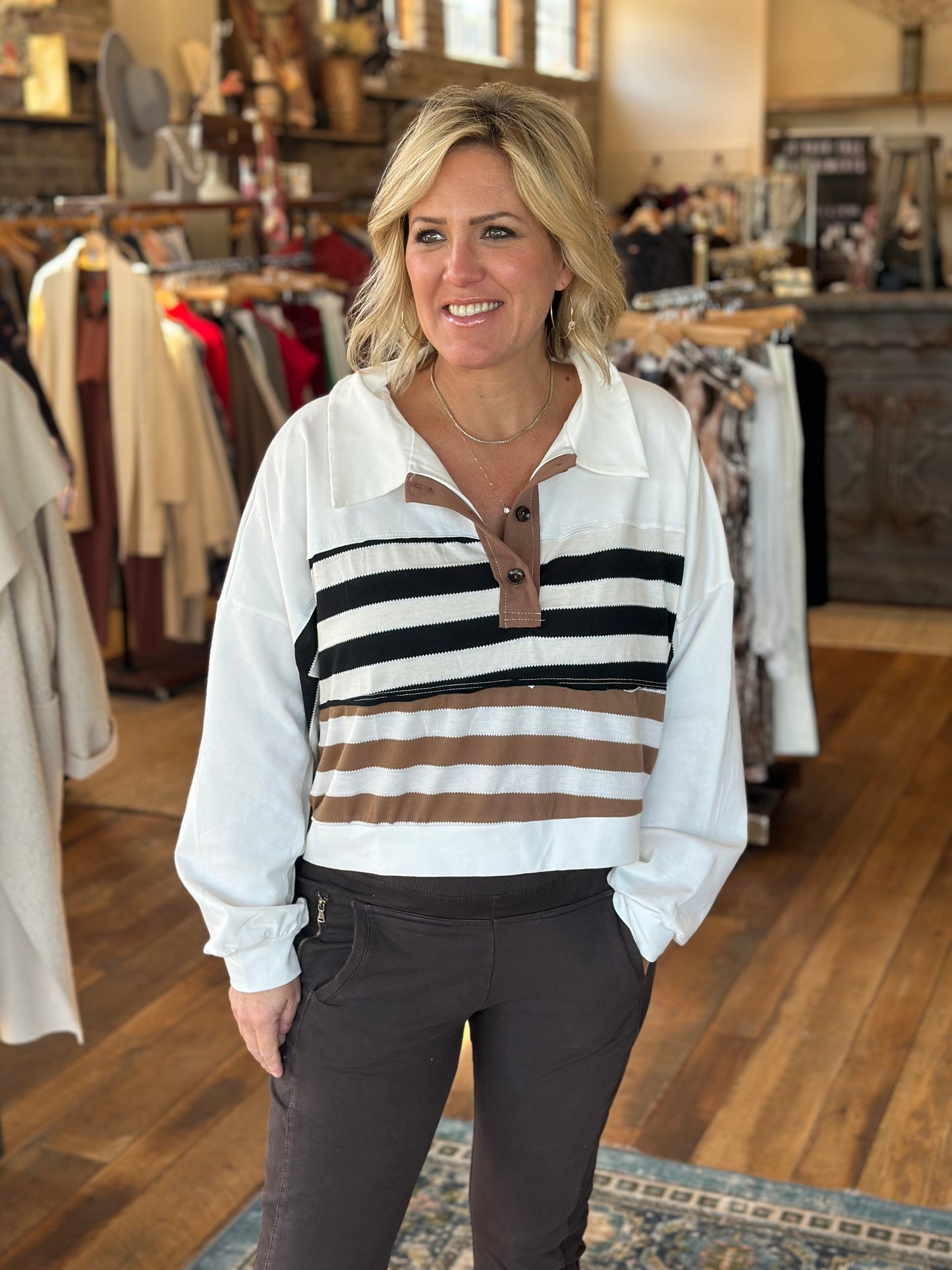 Stripe Color Block Top