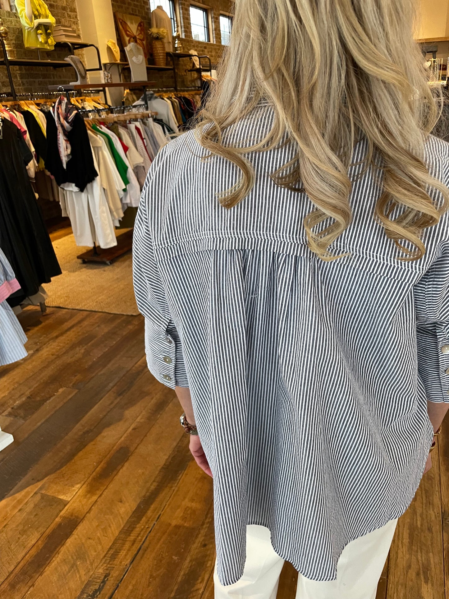 Pearl Flower Button Down