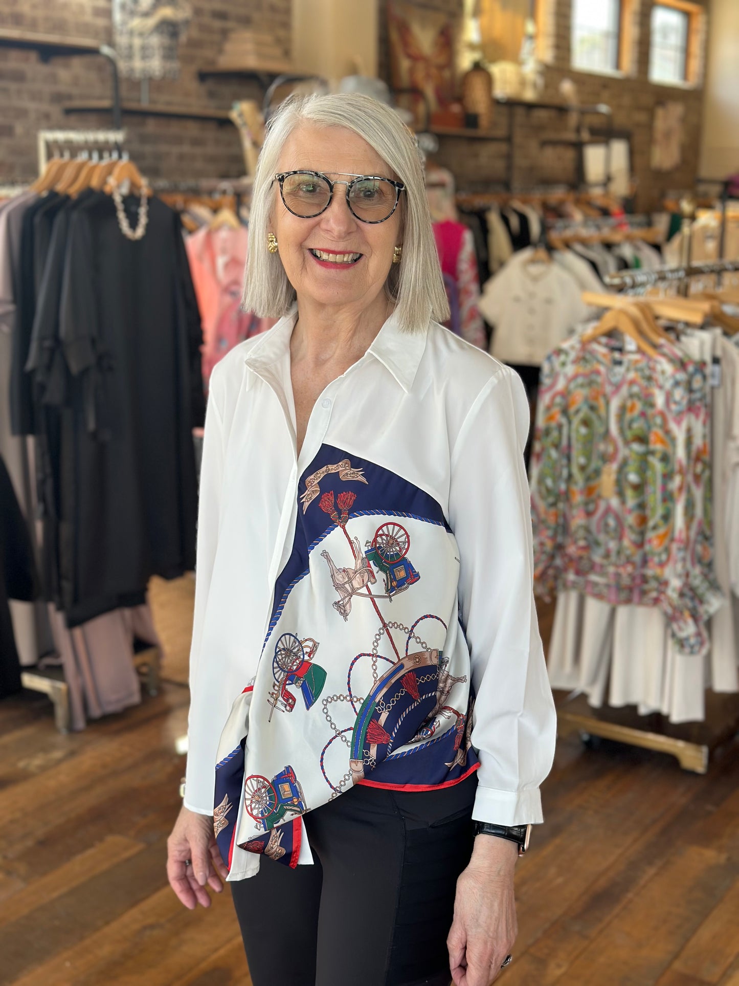 Asymmetric Print Top