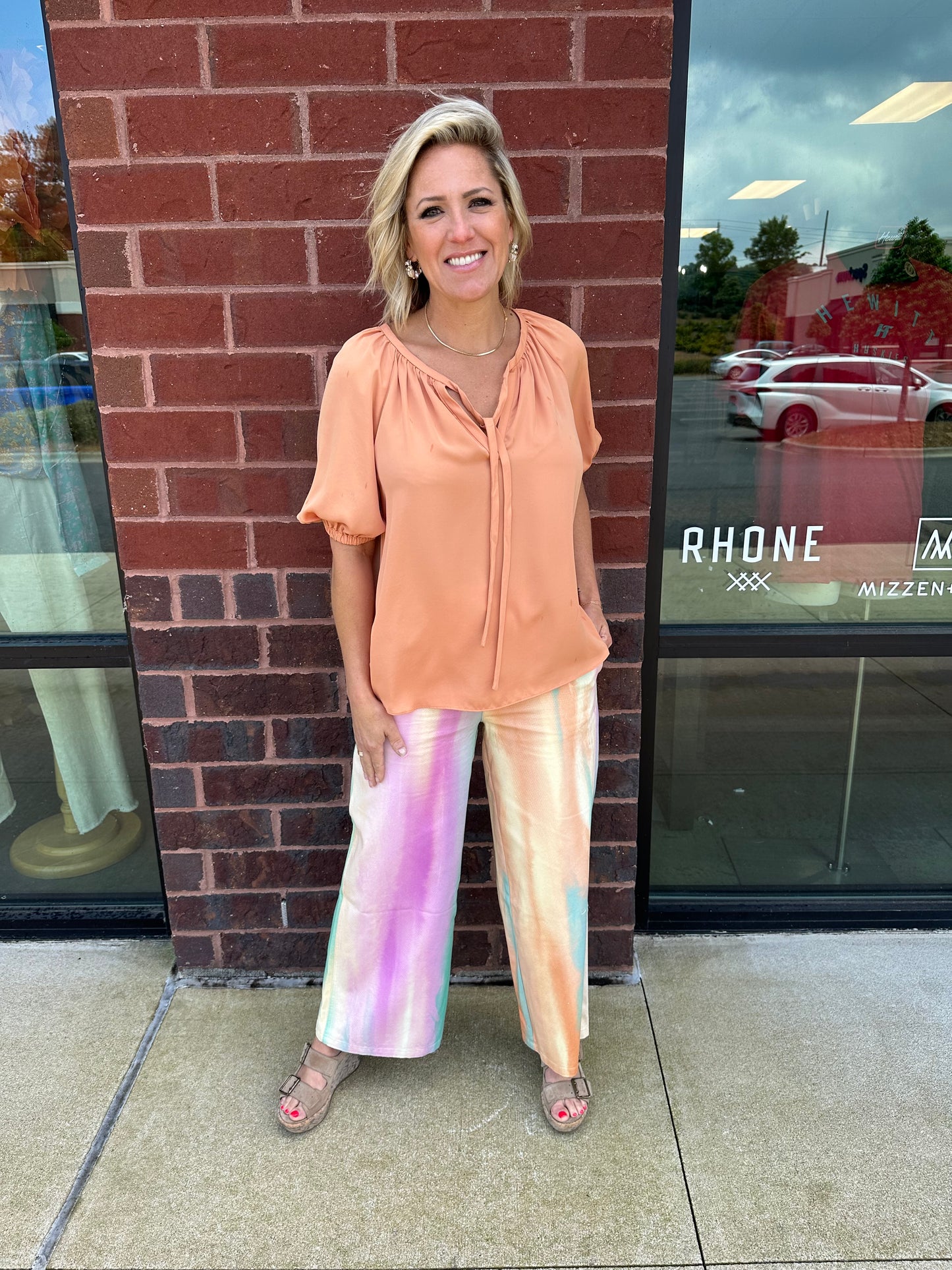 Pastel Printed High Waist Pant