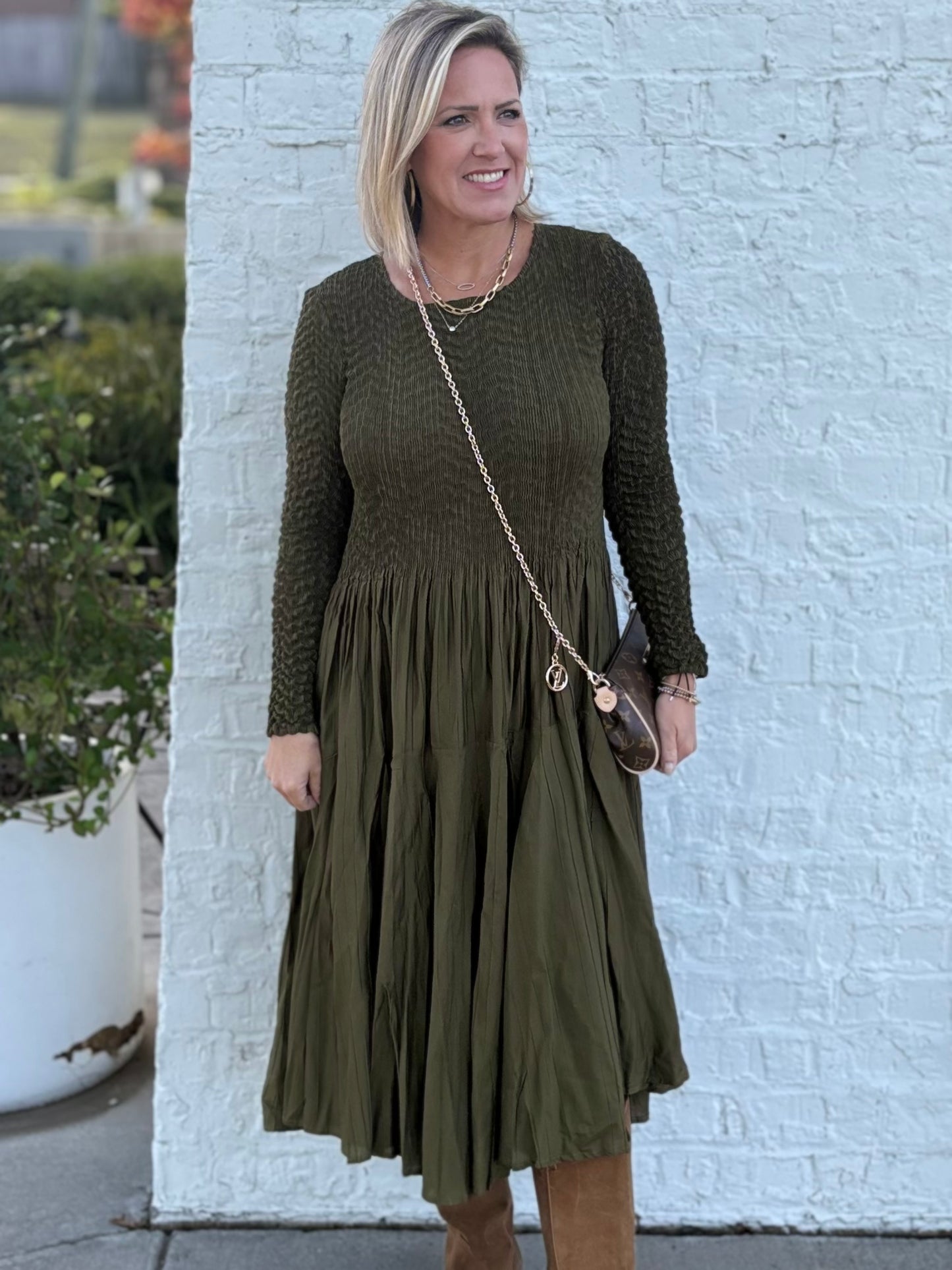 Lizzy Smock Solid Dress