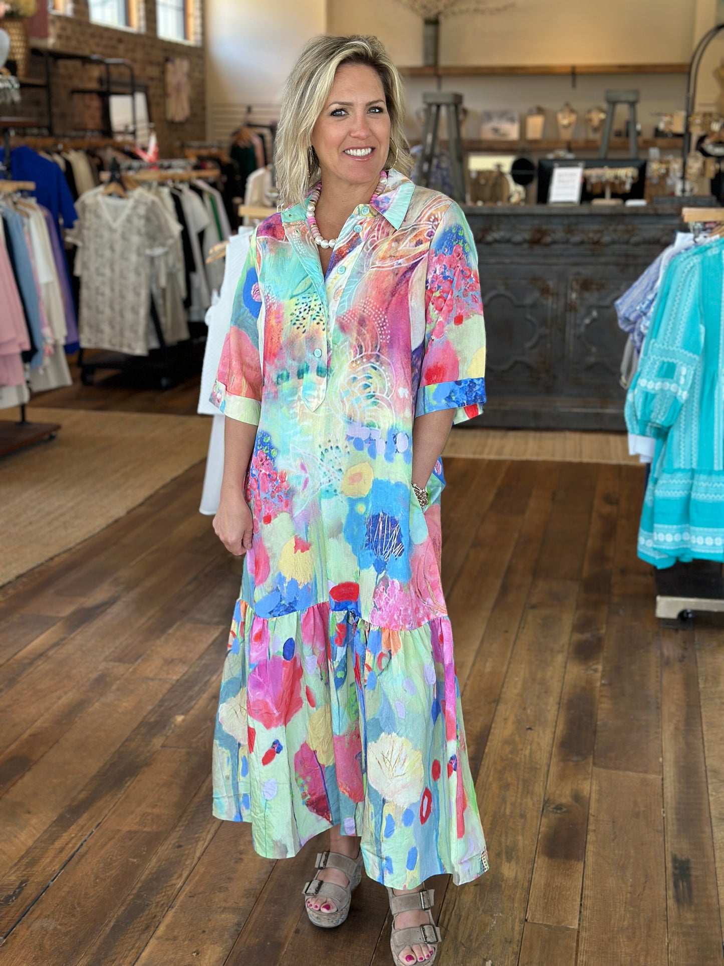 Collared Maxi Dress