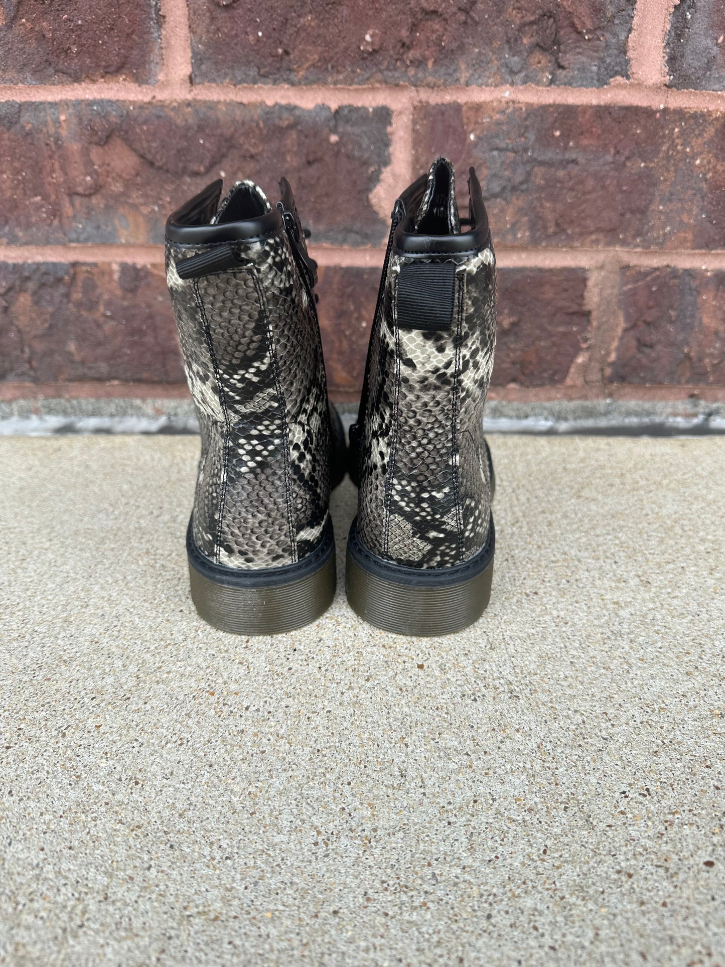 Snake Skin Combat Boot
