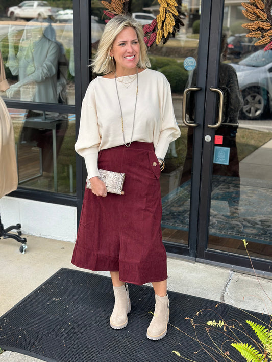 Corduroy Skirt