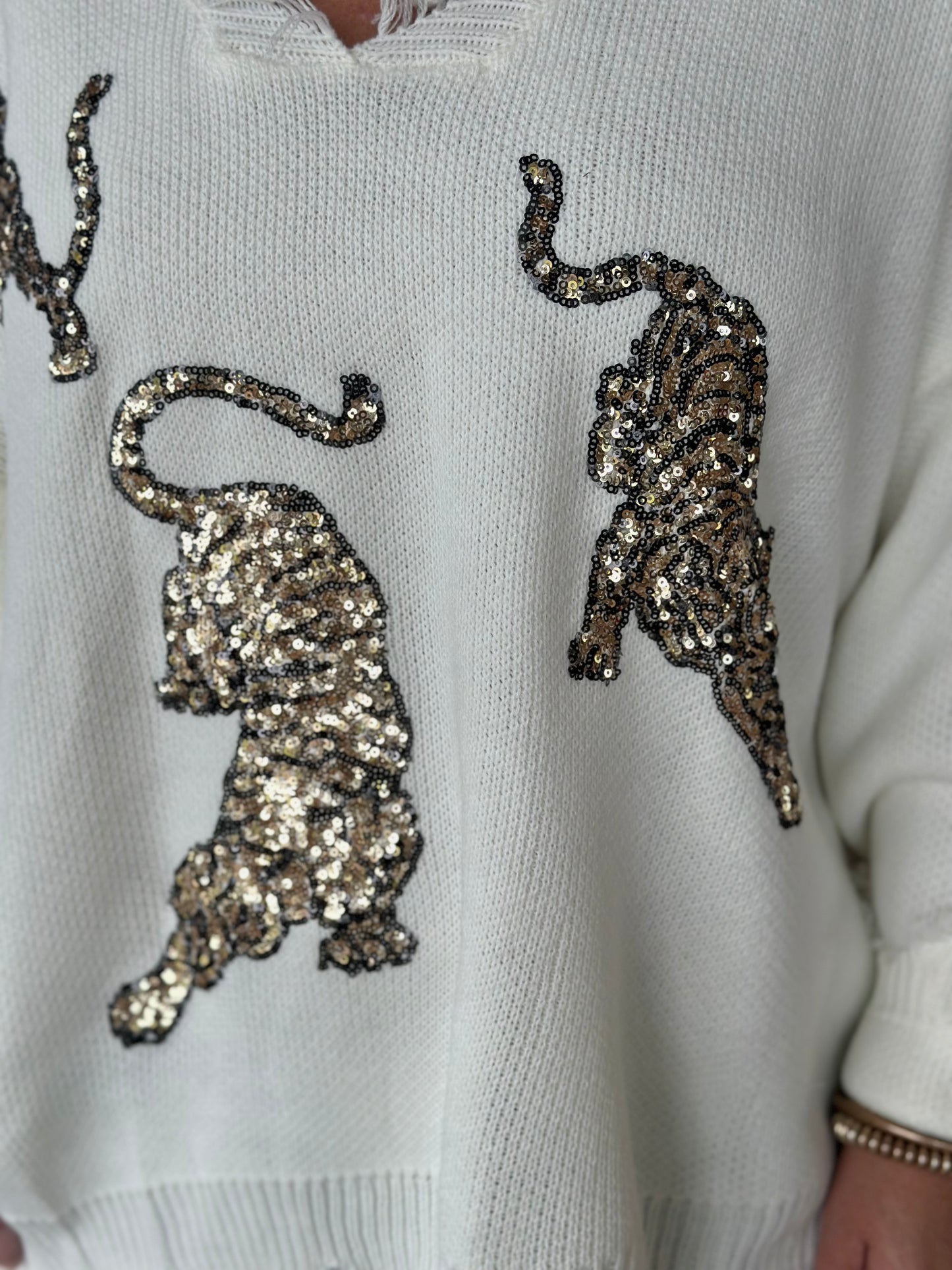Distressed Tiger sweater