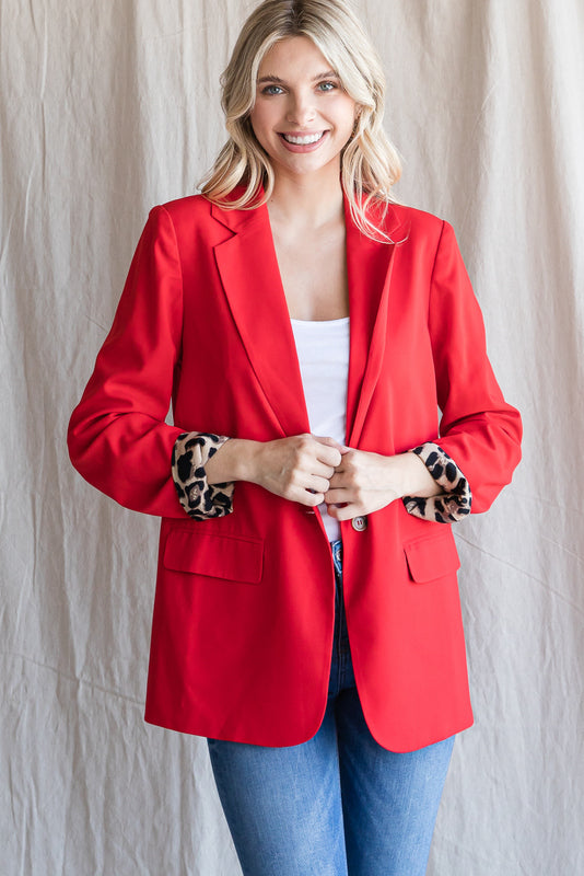 Leopard Lined Blazer