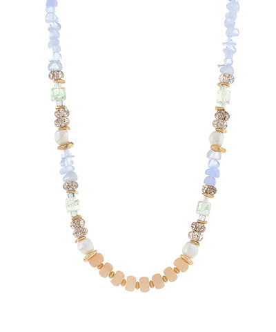 Acrylic Bead & Pearl Necklace