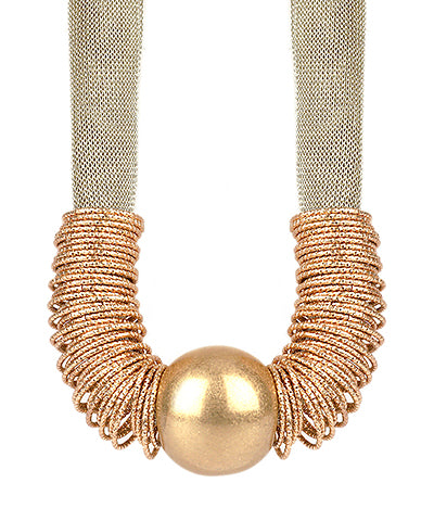 Multi Rings Mesh Neck