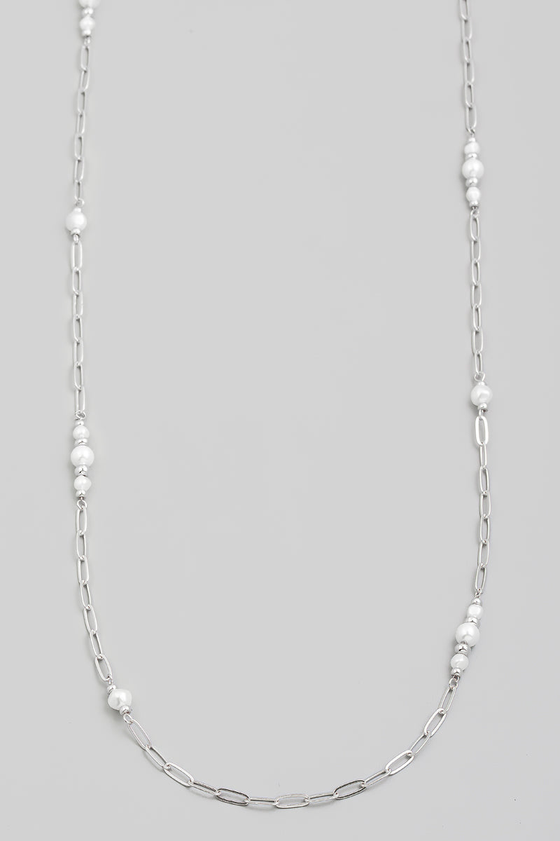 Pearl & Bead Chain Neck