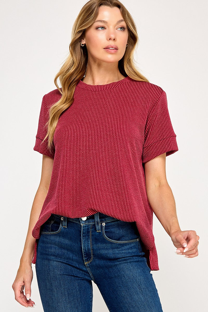 Ribbed comfy tee