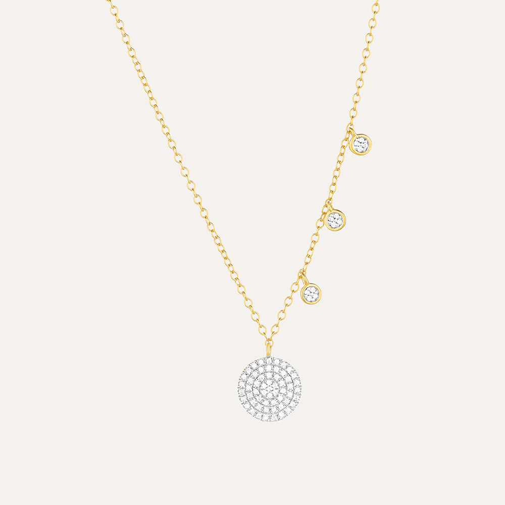 Three Plus Me Pendant Necklace Gold