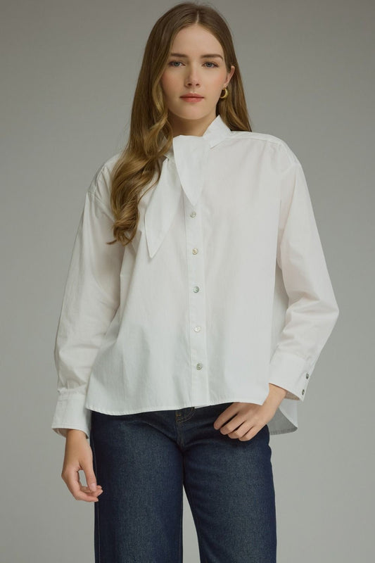 Neck Tie Button Top