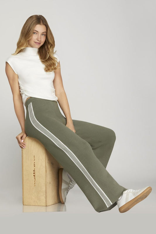 Stripe Elastic Pants