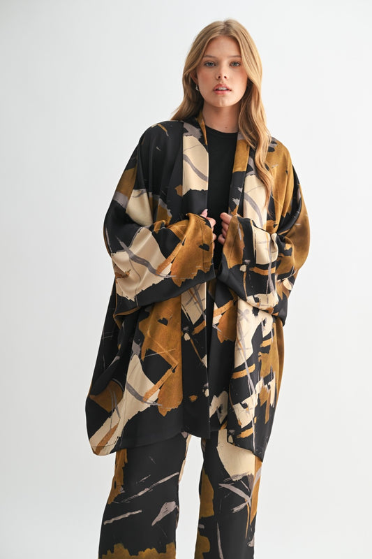 Abstract Print Kimono