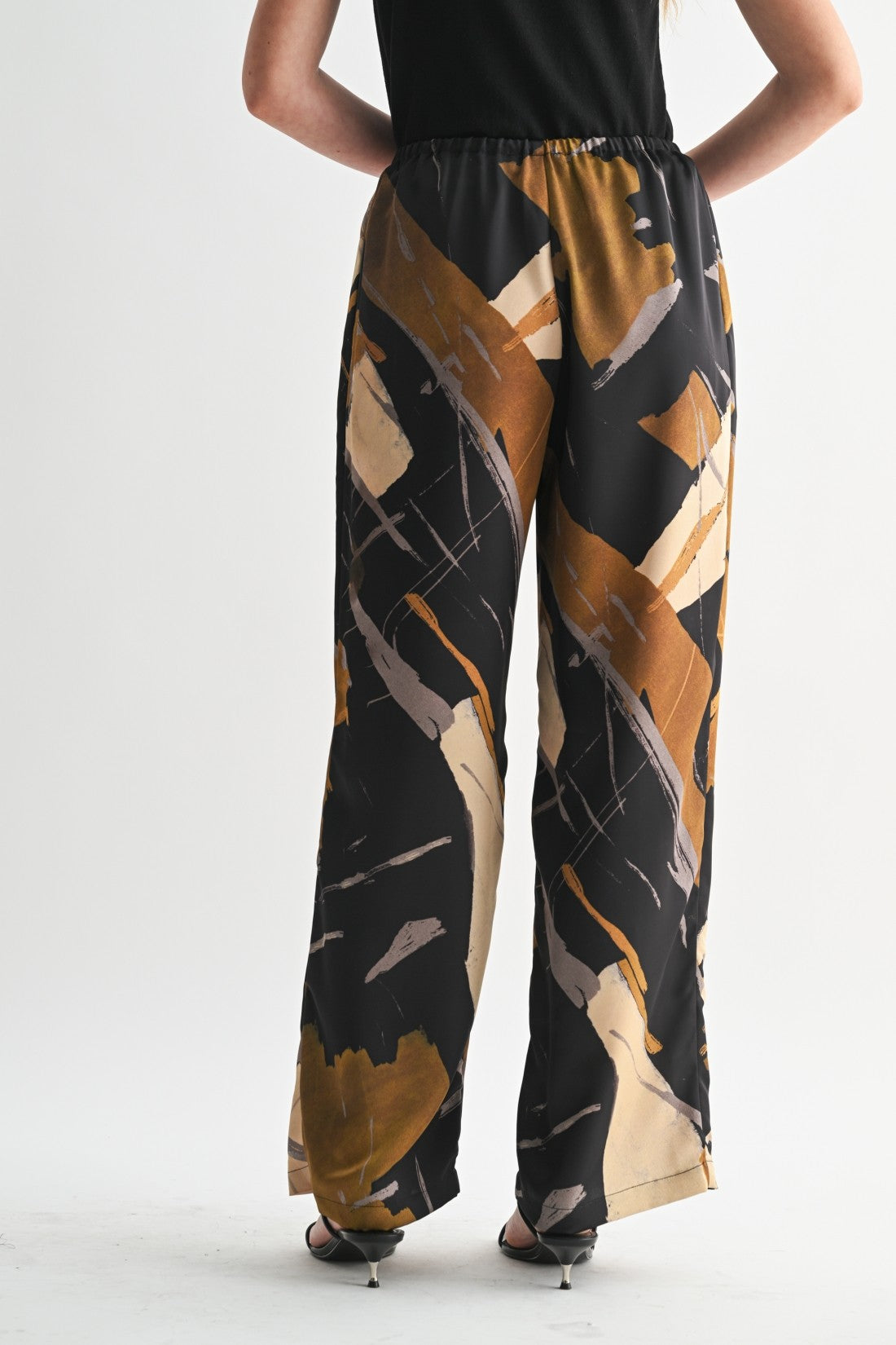 Abstract Satin Pant