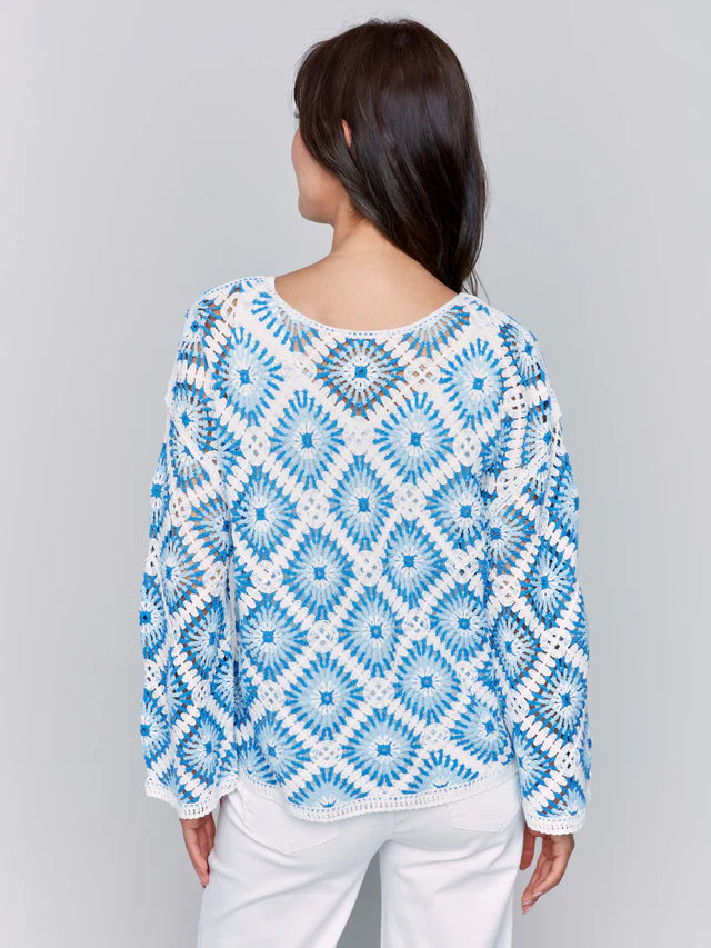 Boat Neck Crochet Top