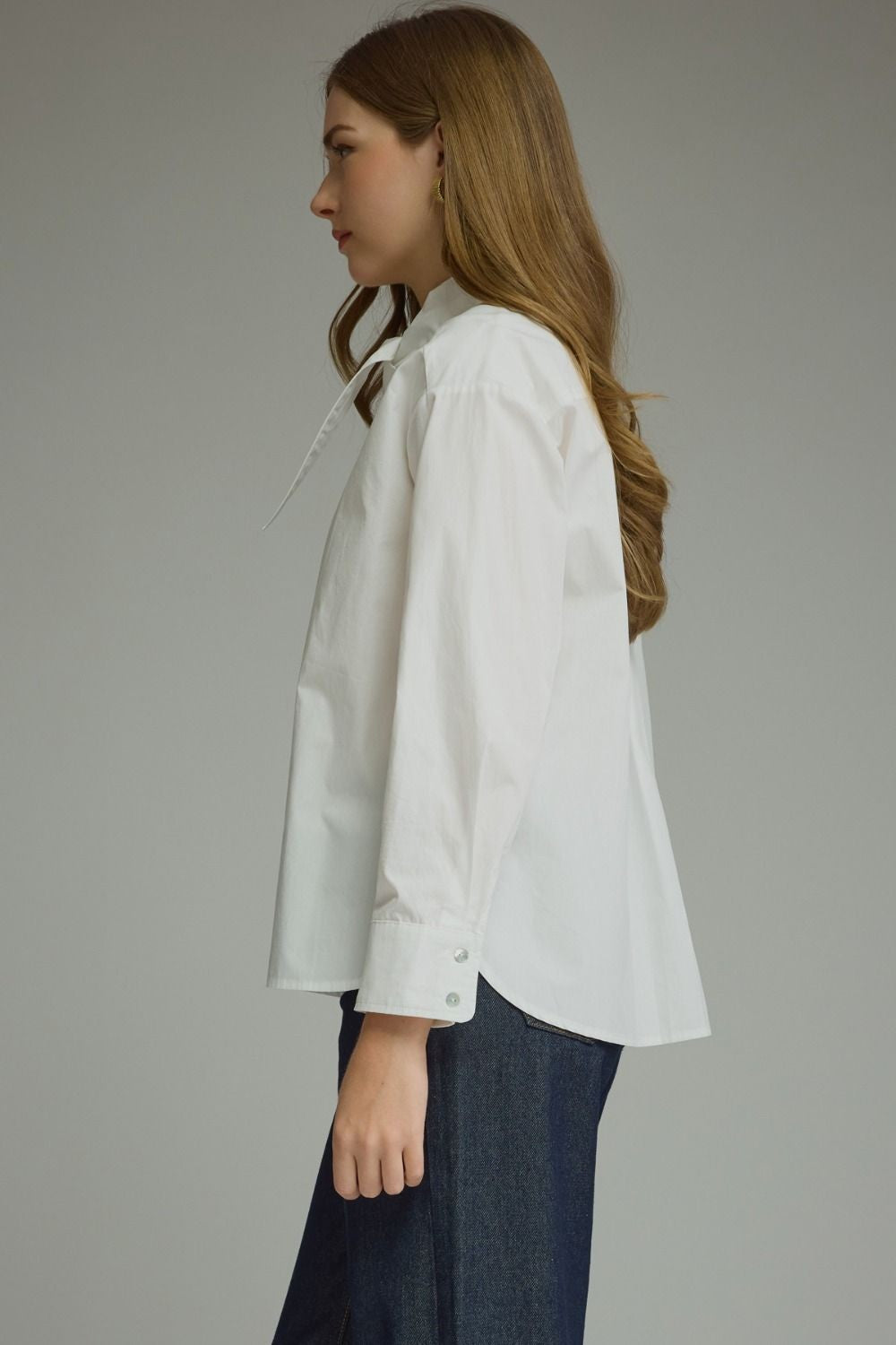 Neck Tie Button Top