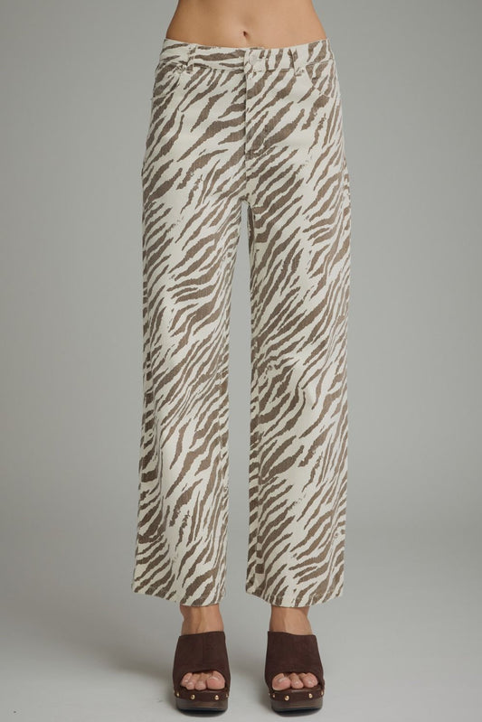 Zebra Wide Leg Pant