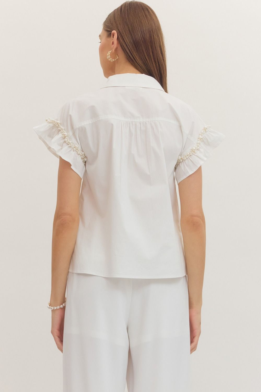 Pearl detail blouse