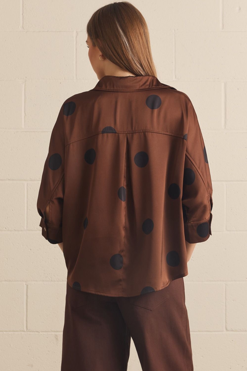 Polka Dot 3/4 Top