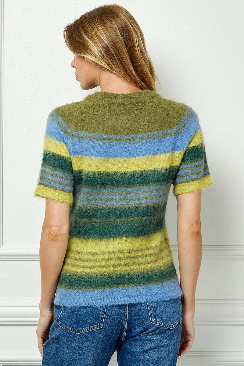 Fuzzy Stripe Sweater