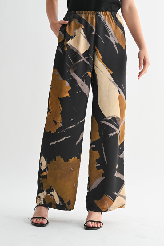 Abstract Satin Pant