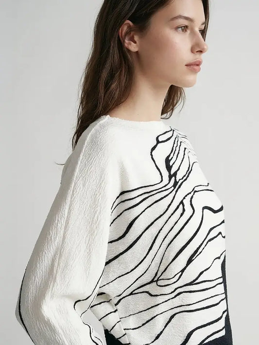 Amelia River BLK/WHT Top